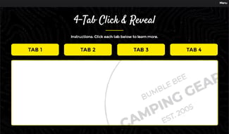 bumblebee 4-tab click to reveal layout, no text