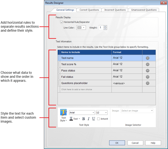 Results Designer- Default General