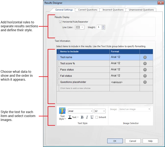 Results Designer- Default General