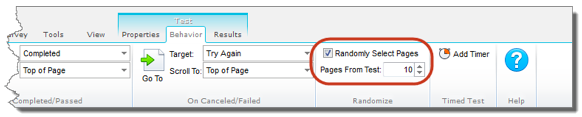 randomly select pages setting