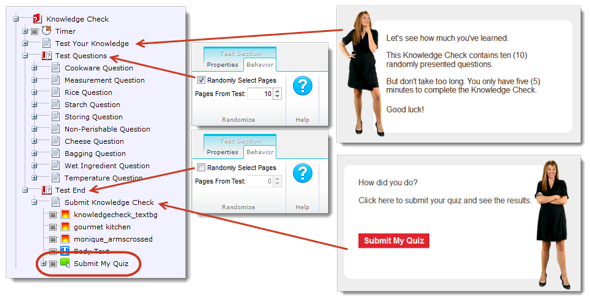 process test/survey action screenshot