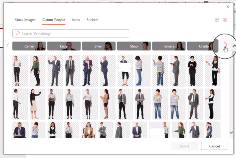 Person Using Microsoft Powerpoint Access Our Cutout People Inside Microsoft PowerPoint and other ...