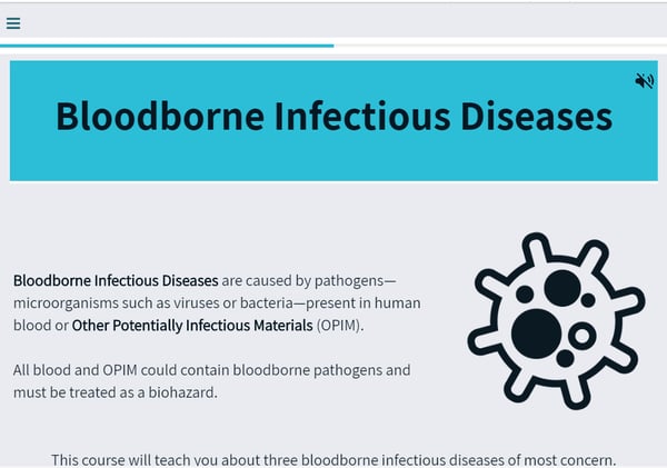 bloodborne and airborne pathogens course example 1
