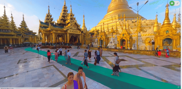 360 video of Great Dragon Pagoda in Myanmar