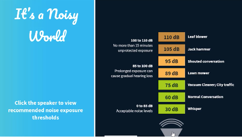 Image showing noise exposure thresholds