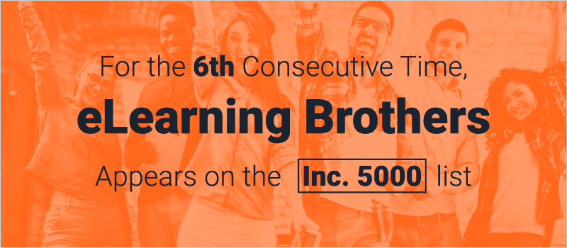 For the 6th Consecutive Time, eLearning Brothers Appears on the Inc. 5000 list_Blog Header 800x350