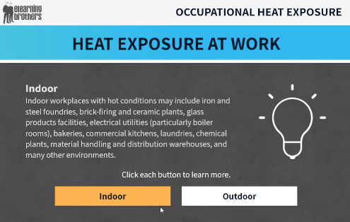 graphic discussing heat exposure at work