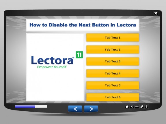 How to Disable the Next Button in Lectora