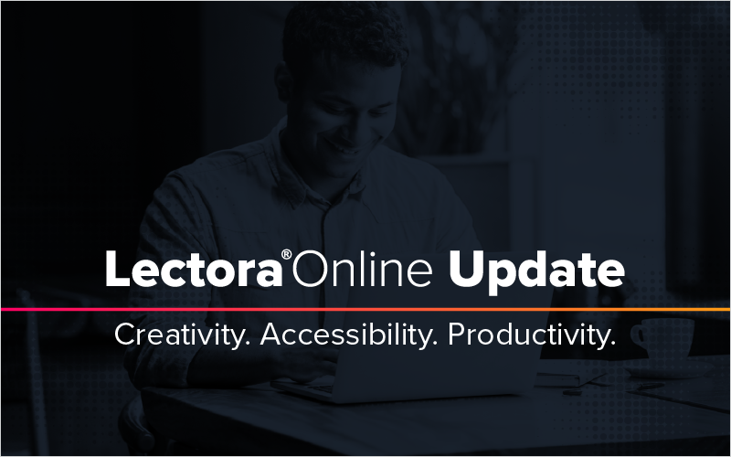 Lectora Online Update: Creativity. Accessibility. Productivity.