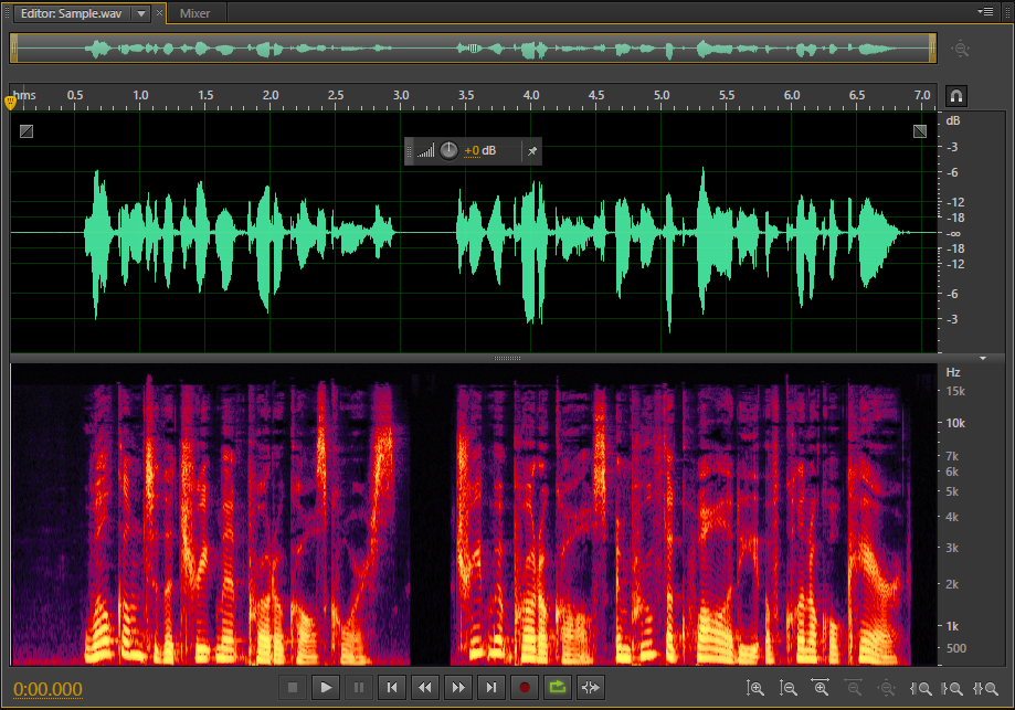 spectral frequency editor screenshot