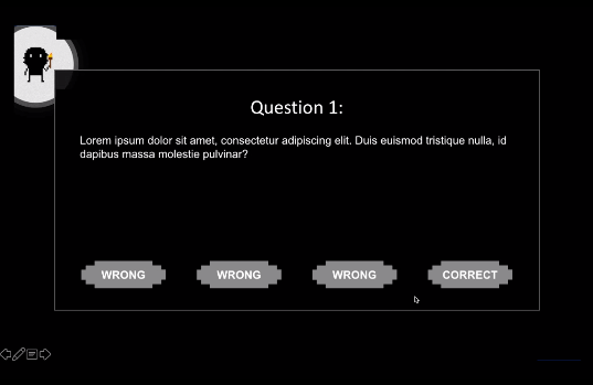 Maze Master PowerPoint game question slide