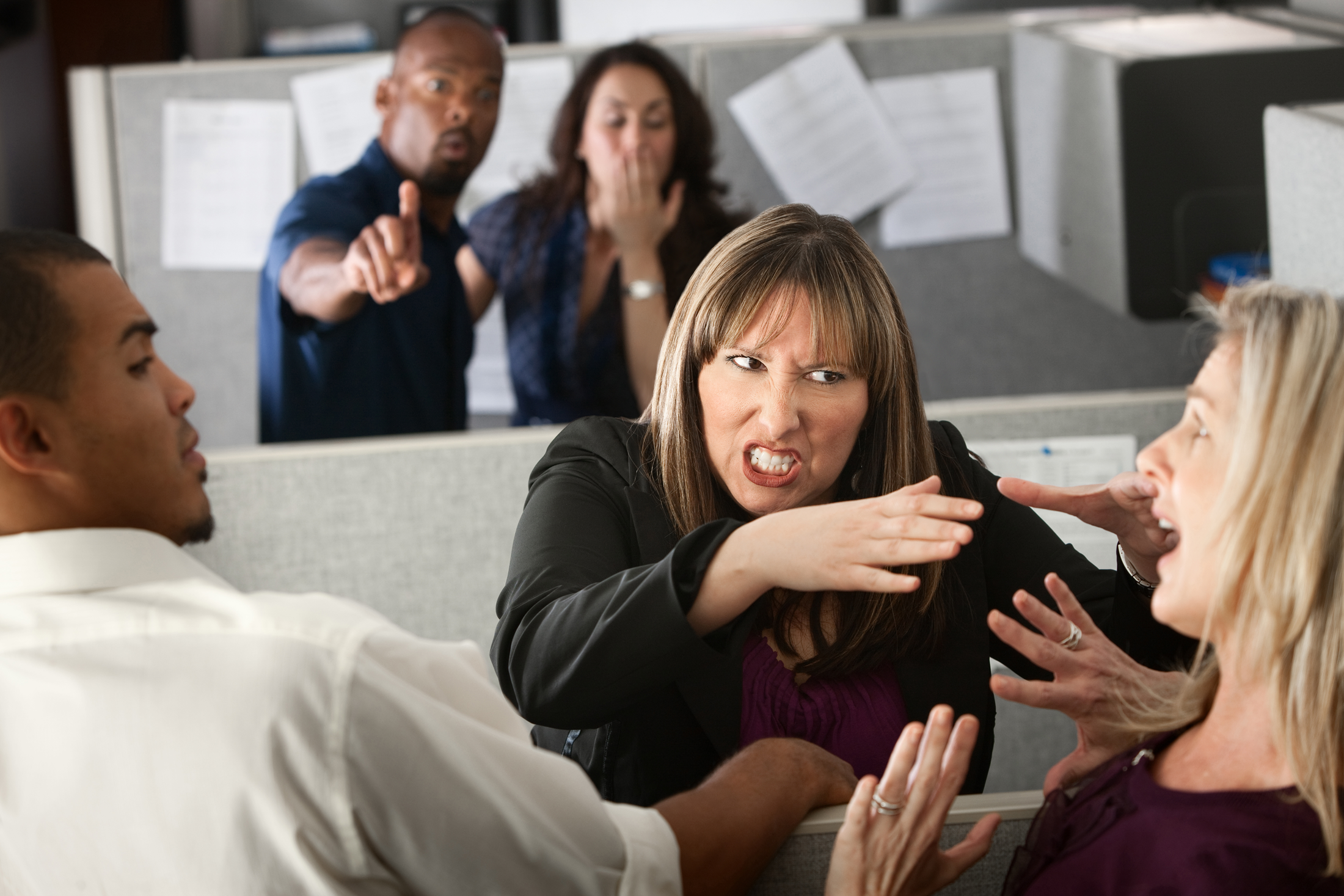 workplace violence warning sign stock photo